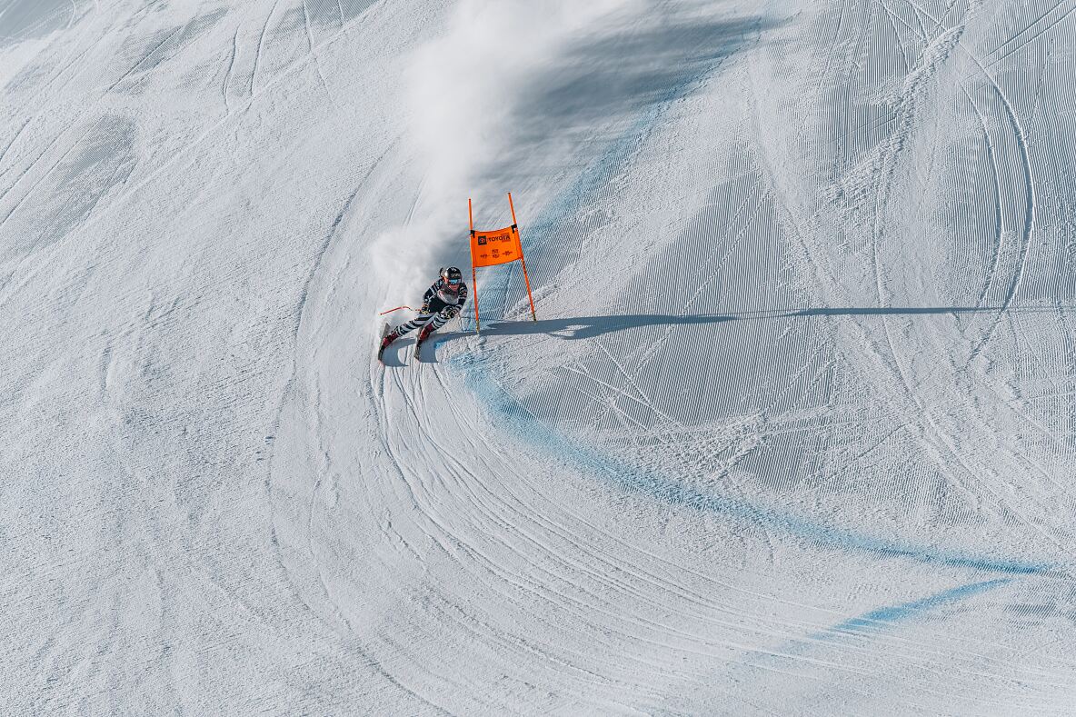Breezy Johnson beim Training am Zwölferkogel 