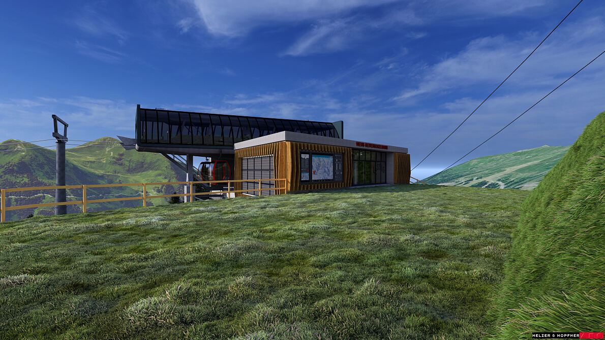 Die neue Reiterkogelbahn Bergstation