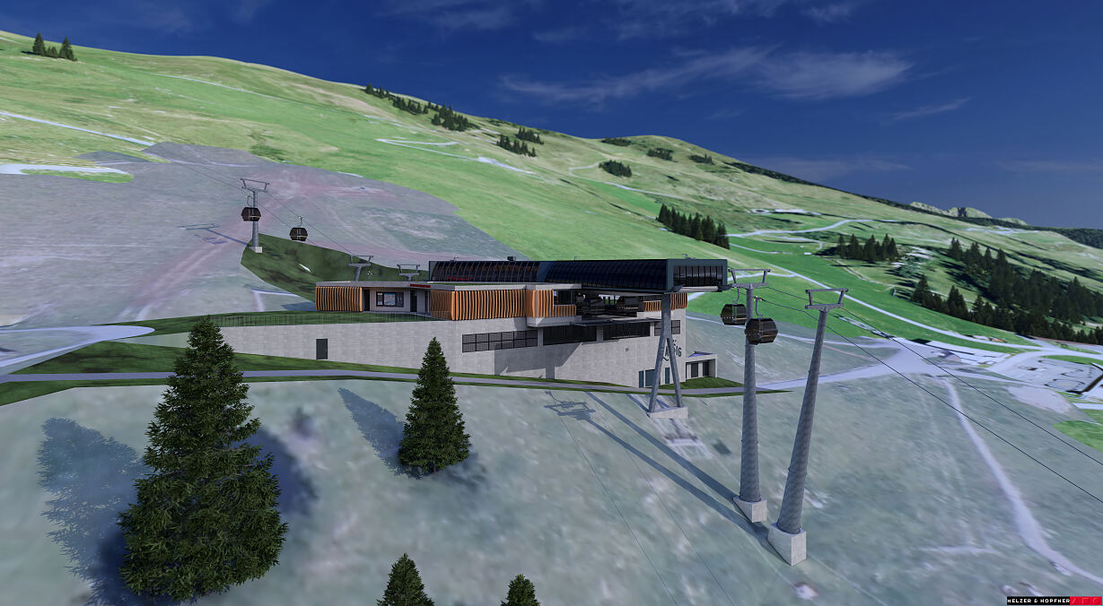 Die neue Reiterkogelbahn Mittelstation