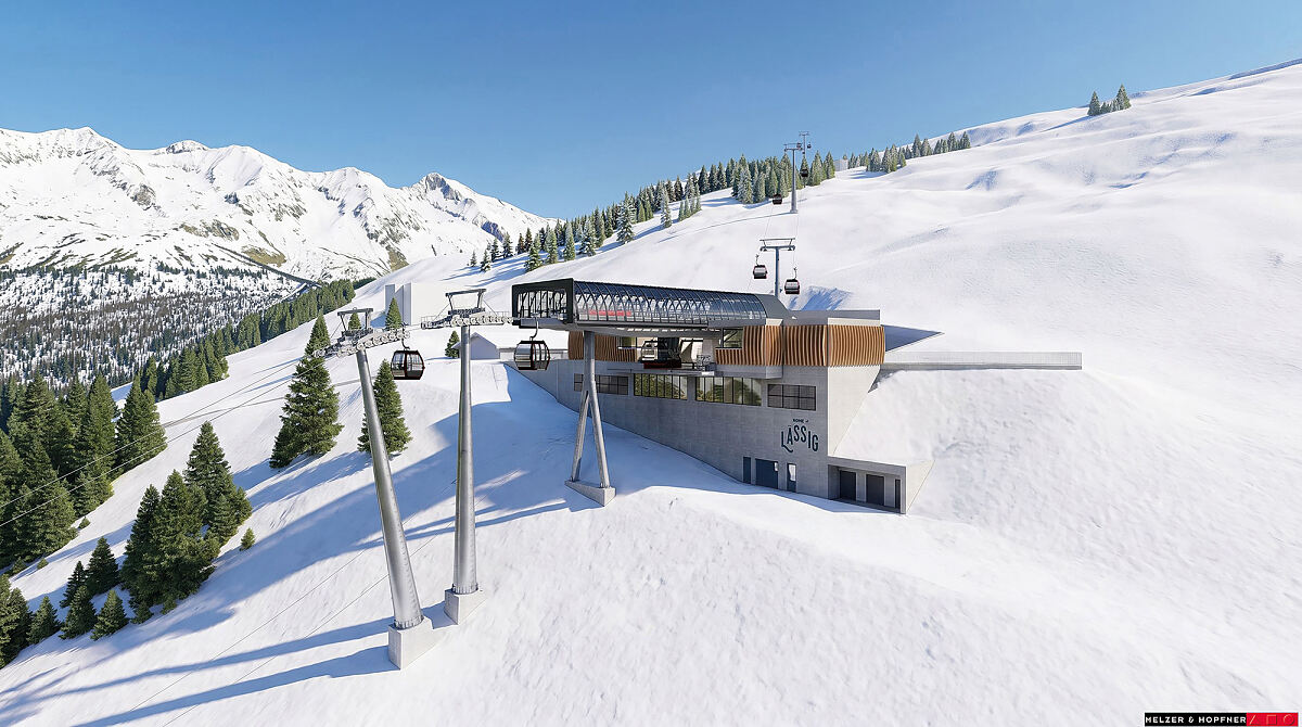 visualisation of the new middle station at Reiterkogel 