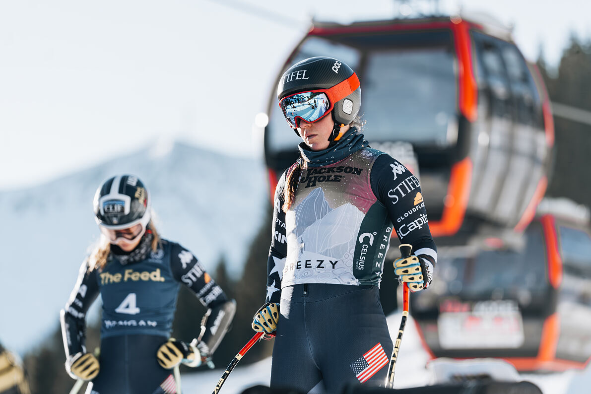 Breezy Johnson beim Training am 12er KOGEL