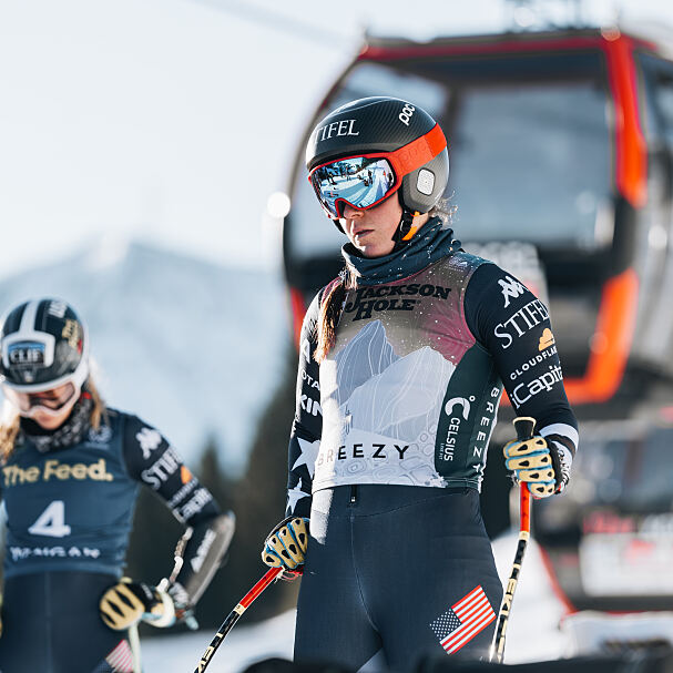 Breezy Johnson beim Training am 12er KOGEL