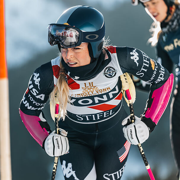 Lindsey Vonn beim Training am 12er KOGEL